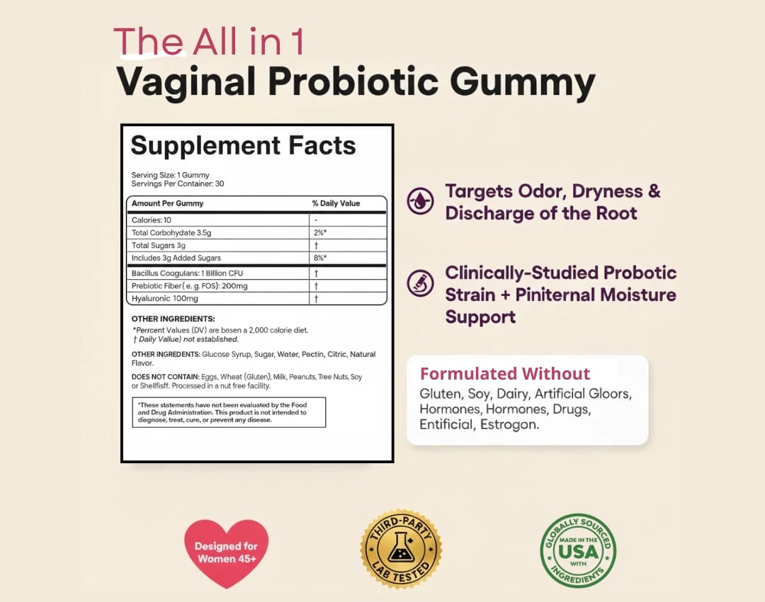 Flora Plus Gummies, Advanced Vaginal Support,  Ph Balance